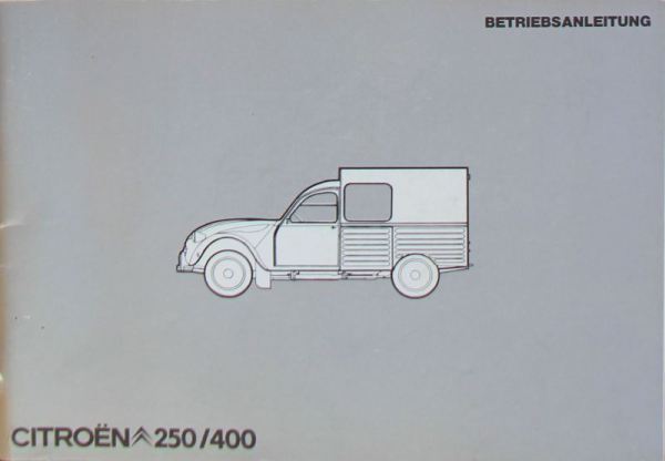 Citroen 250/400 Pick-up 1976 Owner Manual (10203)